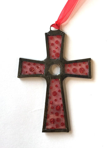 Red Dot Cross Ornament