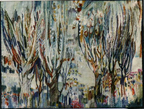 Park - Hand Woven Tapestry by Piotr Grabowski