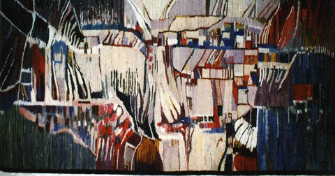 On the Hill - Hand Woven Tapestry by Piotr Grabowski