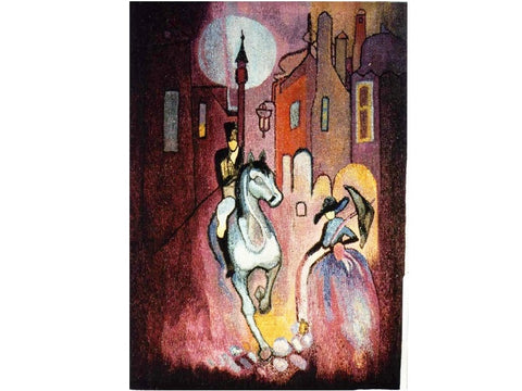 Rendezvous - Hand Woven Tapestry by Maria Lizuniec