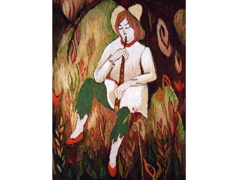Player - Hand Woven Tapestry by Jozef Jakubczyk