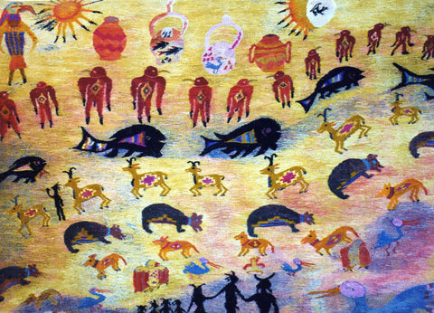 Rituals - Hand Woven Tapestry by Dennis Downes