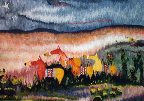 Desert Crossing - Hand Woven Wall Hanging Tapestry by Dennis Downes
