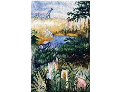 Once in Time - Hand Woven Tapestry by Barbara Young