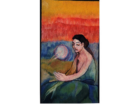 Portrait - Hand Woven Tapestry by Barbara Young