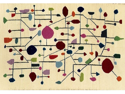 Reversible area real wool rug - Cheerful