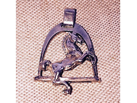 Silver Pendant - Horse on a Stirrup