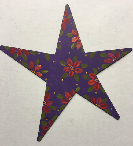 Hand Painted Star, Metal Magnet - Medium