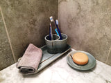 Ceramic Bath Set with Double Cup