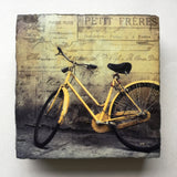 Cedar Mountain Small Art Block - Yellow Bike