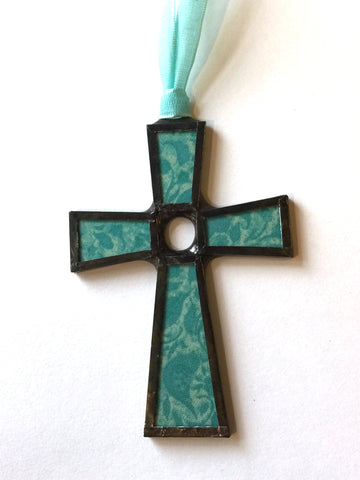 Turquoise Cross Ornament