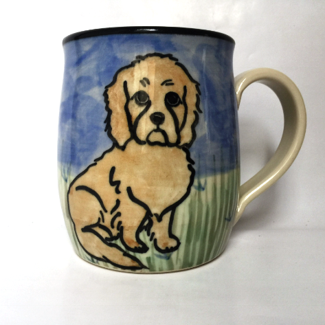 Cockapoo - hand painted ceramic mug 