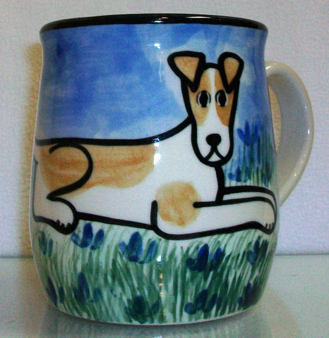 Jack Russel Terrier - Hand Painted Ceramic Coffee Mug