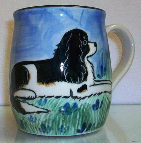King Charles Tri Color - Hand Painted Ceramic Coffee Mug