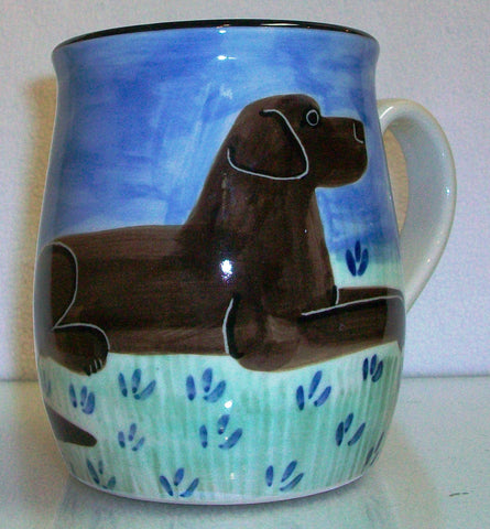 Labrador Chocolate - Hand Painted Ceramic Coffee Mug