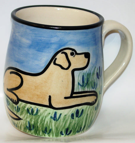 Labrador Yellow- Hand Painted Ceramic Coffee Mug