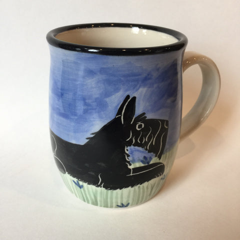 Schnauzer Black - Hand Painted Ceramic Coffee Mug