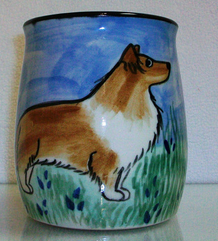 Sheltie - Hand Painted Ceramic Coffee Mug