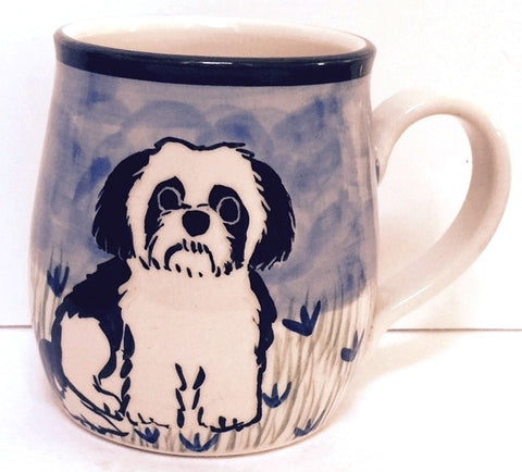 Maltese Puppy - Hand Painted Ceramic Coffee Mug