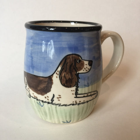 Springer Spaniel Brown & White - Hand Painted Ceramic Coffee Mug