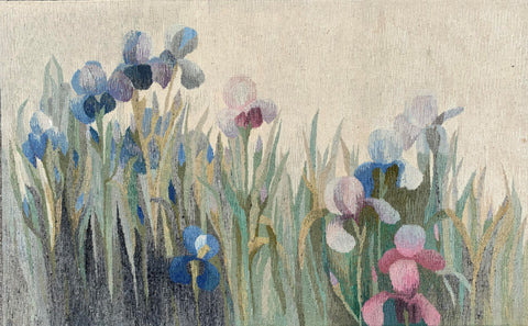 FIELD OF IRISES - floral tapestry designed by Anna Brokowska