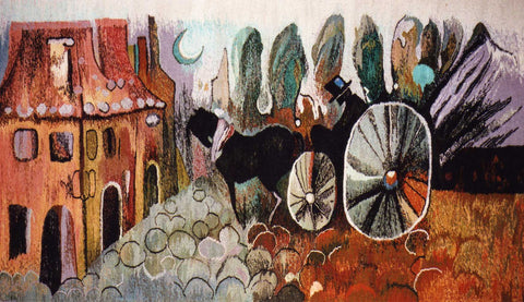 ENCHANTED CARRIAGE - Hand Woven Tapestry by Maria Lizuniec