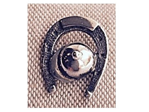 Silver Pin - Horse Shoe with a Cap
