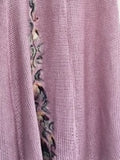 Sleeveless Knitted Tunic with Felted Wool Application - Lilac