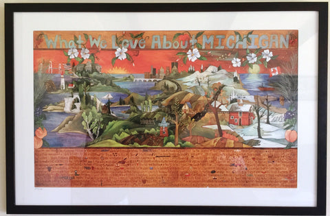 What we love about Michigan Sticks lithograph