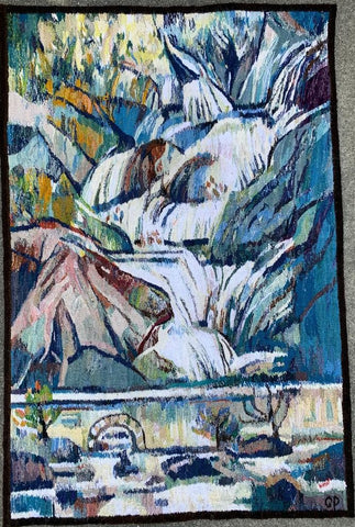 WATERFALL - Hand Woven Tapestry by Piotr Grabowski